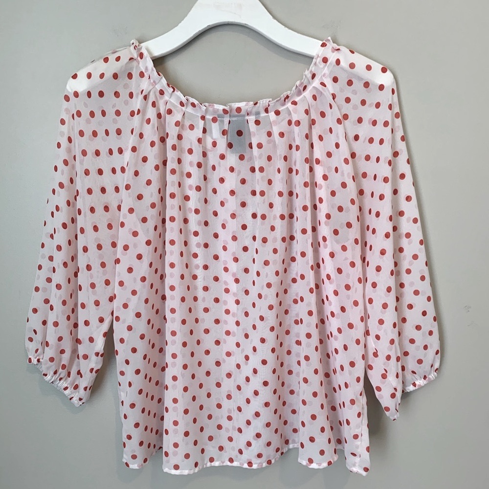 H&M size 4 polka dot peasant blouse - Picture 10 of 16